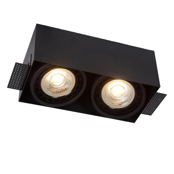 Lucide TRIMLESS - Inbouwspot - 2xGU10 (ES111) - Zwart - detail 1